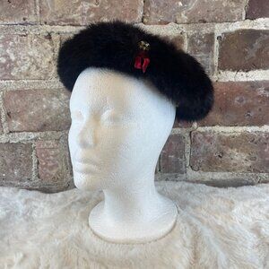 Vintage 40s-50s Doris Designed Famous Barr Co St Louis Fur Hat